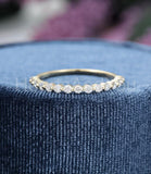 0.5ct Round Cut Moissanite Single Prong Women Wedding Band 14k YellowGold Plated