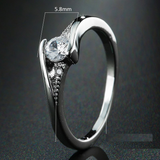 0.5ct Round Cut Diamond Engagement Ring 14k White Gold Finish Solitaire Promise