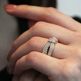 2.5ct Round Cut Diamond Bow Knot Design Engagement Ring 14k White Gold Finish