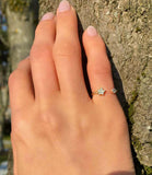 0.3ct Engagement Ring Round Cut Diamond Open Cuff Star 14k Yellow Gold Finish