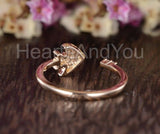 0.5ct Round Cut Moissanite Fish Shaped Women Wedding Band 14k Yellow Gold Plated