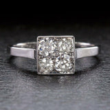 2Ct Round Cut Diamond Vintage Edwardian Engagement Ring 14K White Gold Finish