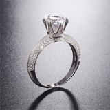 1.8ct Round Cut Diamond Engagement Ring 14k White Gold Finish Classic Solitaire