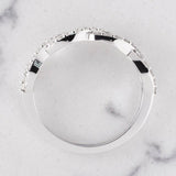 2Ct Round Cut Diamond Infinity Design Wedding Ring Band 18K White Gold Finish