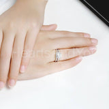 2.1ct Round Cut Moissanite Stylish Halo Bridal Ring Set 14k White Gold Plated