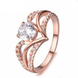 2.5ct Round Cut Diamond Engagement Ring 14k White Gold Over V Shape Split Shank