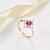 1ct Oval Cut Pink Ruby Engagement Ring Cluster Diamond Halo 14k Rose Gold Finish