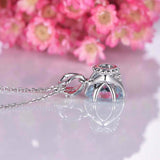 1ct Round Cut Blue Aquamarine Diamond Solitaire Pendant Chain 14k WhiteGold Over