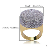 6ct Round Brilliant Cut Diamond Iced Gatsby Cocktail Ring 14k Yellow Gold Finish