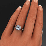 2ct Cushion Cut VVS1 D Diamond Solitaire Engagement Ring 14k Rose Gold Finish