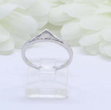 0.25ct Round Cut Diamond Wedding Band Petite Tiara Curved 14k White Gold Finish