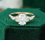 2.2ct Oval Simulated Diamond Solitaire with Accents Ring 14k Yellow Gold Plated