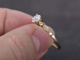 1.2ct Round Cut VVS1D Diamond Engagement Ring Solitaire 14k Yellow Gold Finish