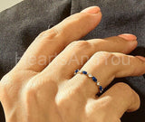 0.5ct Marquise Cut Simulated Sapphire Minimalist Wed Band 14k Yellow Gold Plated