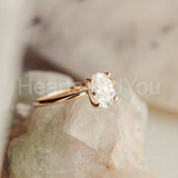 0.4ct Oval Simulated Diamond Solitaire Engagement Ring 14k Yellow Gold Plated