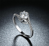 1.8Ct Round Diamond Unique Swirl Solitaire Engagement Ring 14K White Gold Finish
