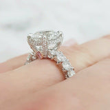 5Ct Round Cut Diamond Iced Cocktail Eternity Engagement Ring 18K White Gold Over