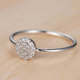 1ct Round Cut Diamond Engagement Ring Promise Minimalist 14k White Gold Finish