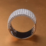 4ct Round Cut VVS1 Diamond Wedding Ring Band 14k White Gold Finish Half Eternity