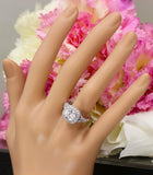 Antique Vintage Engagement Ring 2.5ct Round Cut Diamond 14k White Gold Finish