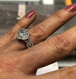 2.2ct Princess Cut Diamond Vintage Cocktail Art Deco Ring 14k White Gold Finish