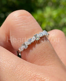 0.2ct Marquise Simulated Diamond Half Eternity Wedding Band 14k WhiteGold Plated