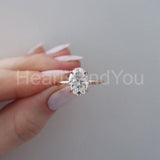 2ct Oval Simulated Diamond Full Eternity Wedding Ring Set 14k Yellow Gold Plated