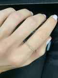 0.5ct Baguette Cut Diamond Engagement Ring 14k White Gold Over Petite Minimalist