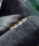 Single Prong Eternity Wedding Band 1ct Marquise Cut Diamond 14k Rose Gold Finish