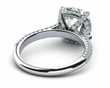 2.5ct Cushion Cut Diamond Engagement Ring 14k White Gold Finish Solitaire Women