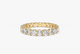 2ct Round Cut Moissanite Full Eternity Women Wedding Band 14k White Gold Plated