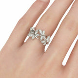 3Ct Round Cut Diamond Cute Dragonfly Gift Engagement Ring 14K White Gold Finish
