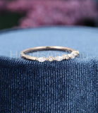 0.3ct Marquise Simulated Diamond Half Eternity Wed Band 14k Yellow Gold Plated