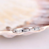 Half Eternity Wedding Ring Band 0.5ct Round Cut Diamond 14k White Gold Finish