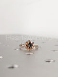 1ct Round Cut Simulated Morganite Solitaire Engagement Ring 14k Rose Gold Plated