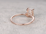 1ct Radiant Cut Diamond with Accents Solitaire Engagement Ring 14k RoseGold Over