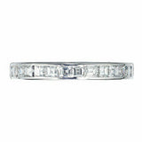 2ct Asscher Diamond Wedding Ring Band Eternity Channel Set 14k White Gold Finish