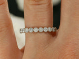 1ct Round Diamond Half Eternity Slim Wedding Ring Band 14k White Gold Finish