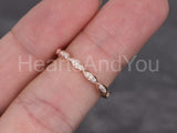 0.2ct Round Cut Moissanite Eternity Stackable Wedding Band 14k Rose Gold Plated
