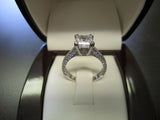 14k White Gold Finish 1.5ct Diamond Asscher Cut Anniversary Engagement Ring