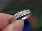 0.4ct Round Diamond Engagement Ring 14k White Gold Finish Solitaire Wedding Band
