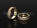 0.5ct Baguette Simulated Diamond Tension Set Men's Ring 14k Yellow Gold Plated