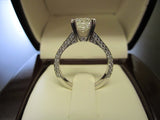Real 10k White Gold 1.5ct Diamond Asscher Cut Anniversary Engagement Ring