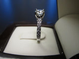 1ct Round Cut VVS1 D Diamond Solitaire Engagement Ring 14k White Gold Finish