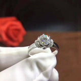 2.5ct Round Cut VVS1 Diamond Stylish Engagement Ring 14k White Gold Finish