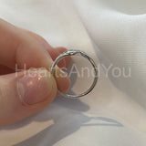 0.5ct Round Cut Moissanite Cluster Split Shank Women Ring 14K White Gold Plated
