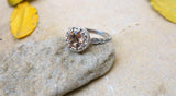 1.7ct Round Cut Peach Morganite Engagement Ring 14k White Gold Finish Stackable