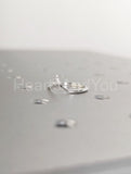 0.1ct Trillion Simulated Diamond Minimalist Curved Band 14k White Gold Plated