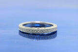 1.4ct Round Cut Diamond Wedding Band Mligrain Filigree 14k White Gold Finish