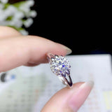 1ct Round Cut Diamond Engagement Ring Split Shank Solitaire 14k WhiteGold Finish